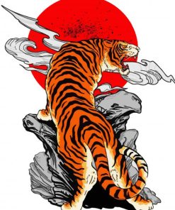 Aesthetic Japanese Tiger paint by number