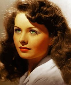 Aesthetic Jeanne Crain paint by number