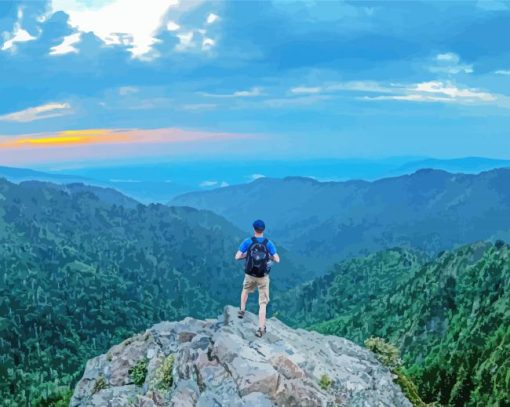 Appalachian Trail Mountain Range paint by number