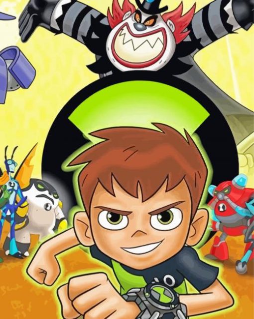 Ben 10 Game paint by number