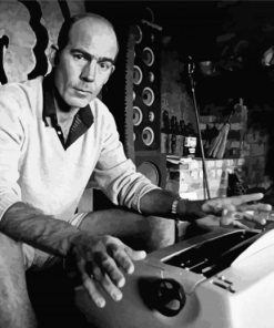 Black And White Hunter S Thompson paint by number