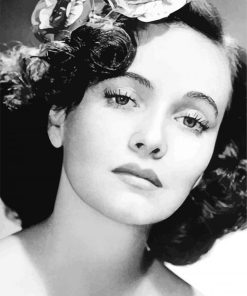 Black And White Teresa Wright paint by number