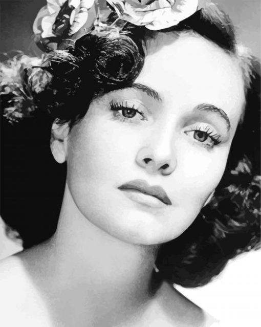 Black And White Teresa Wright paint by number