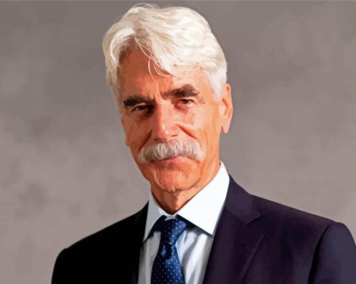 Classy Sam Elliott paint by number