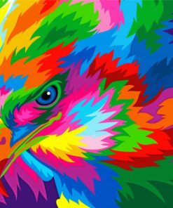 Colorful Eagle Bird paint by number