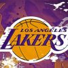 Los Angeles Lakers Logo In Purple paint by number