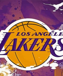 Los Angeles Lakers Logo In Purple paint by number