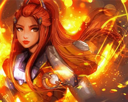 Warrior Brigitte Overwatch paint by number