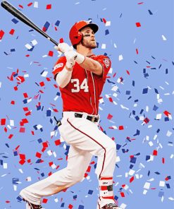 The Baseball Player Bryce Harper paint by number