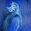 Abstract Mystic Blue Owl paint by number