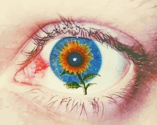 Aesthetic Eye Flower paint by number