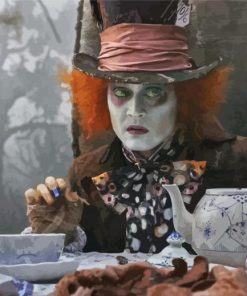 Johnny Depp Alice In Wonderland paint by number