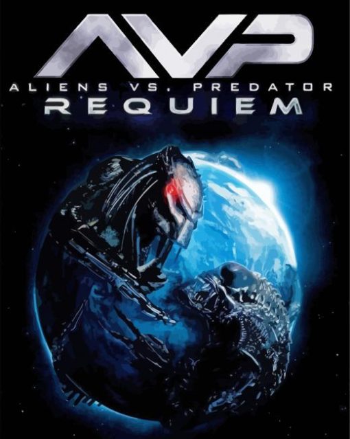 Alien Vs Predator Science Fiction Movie paint by number