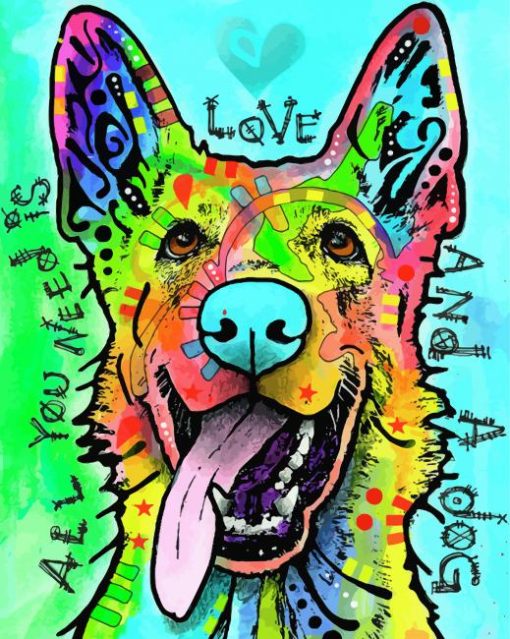 All You Need Is Love And Dog paint by number