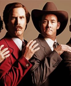 Anchorman The Legend Of Ron Burgundy Characters paint by number