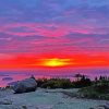 Beautiful Sunset In Acadia Mountain paint by number