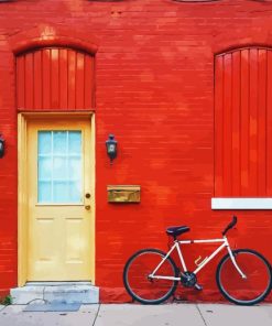 Bicycle By Door paint by number