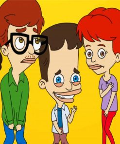 Big Mouth Characters paint by number