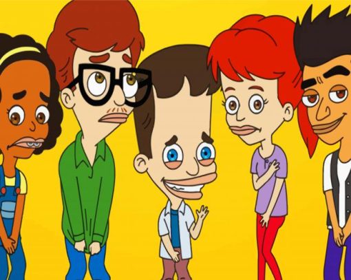 Big Mouth Characters paint by number