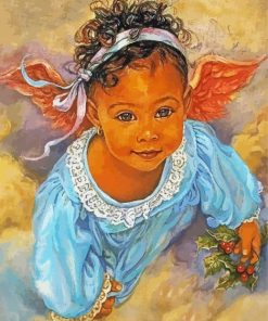 Black Baby Girl paint by number