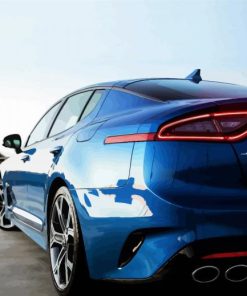 Blue Kia Stinger paint by number