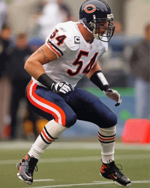 Brian Urlacher Player paint by number