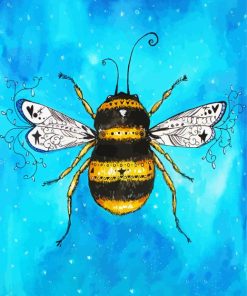 Bumble Bee Art paint by number