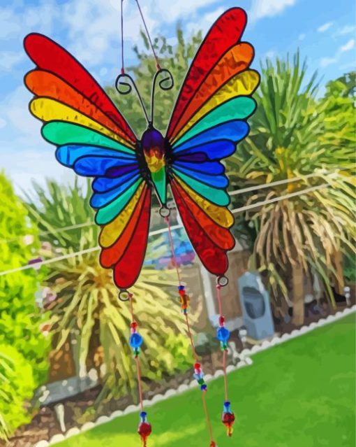 Butterfly Sun Catcher paint by number