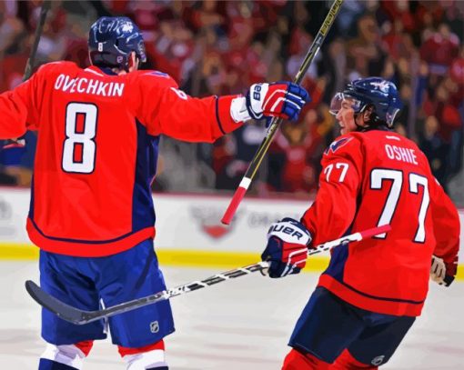 Capitals Ice Hockey Players paint by number