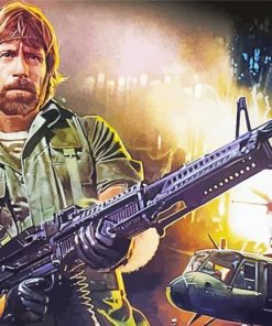 Chuck Norris Art paint by number