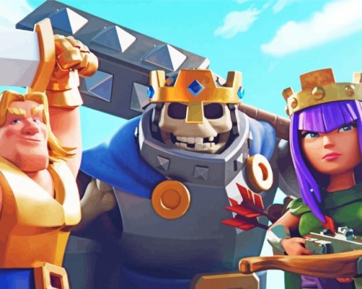 Clash Royale Video Game Characters paint by number