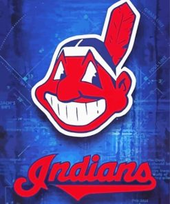 Cleveland Indians Logo Poster paint by number