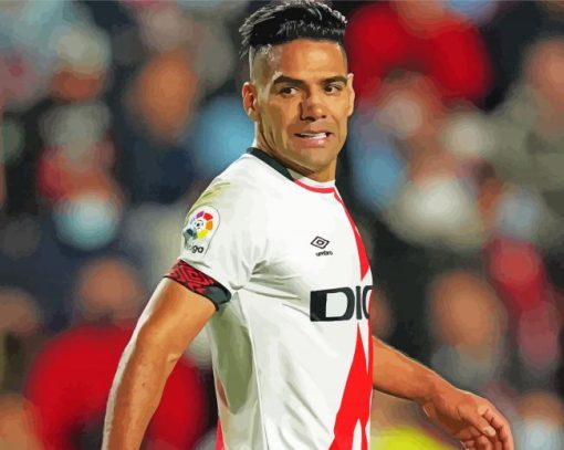 Colombian Footballer Radamel Falcao paint by number