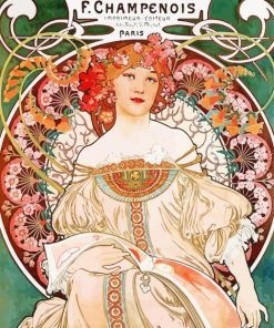 Daydream Alphonse Mucha paint by number