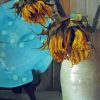 Decaying Sunflower Vase paint by number