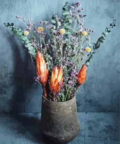 Dried Flowers Vase paint by number