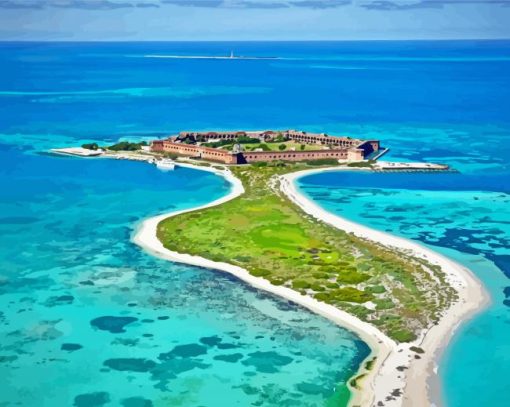 Dry Tortugas National Park Key West paint by number