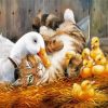 Duck And Cat Friends paint by number