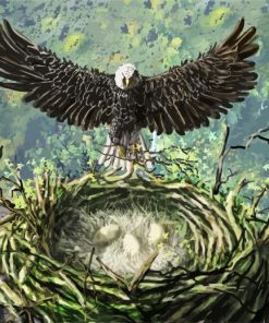 Eagle Bird Nest paint by number