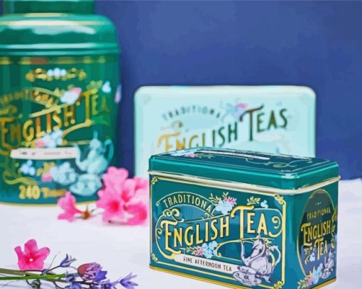 English Tea And Flowers paint by number