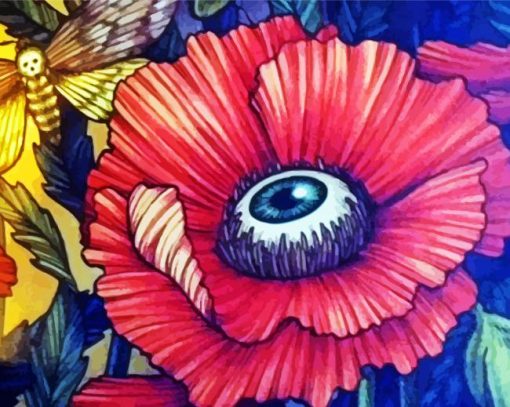 Eye Flower Art paint by number