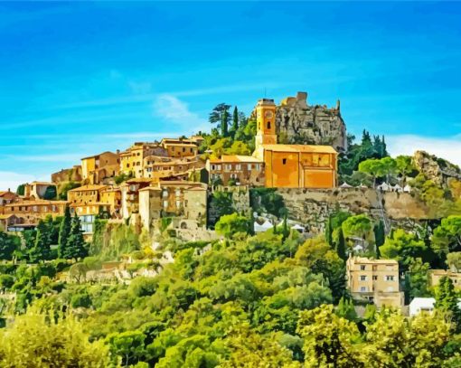 Eze France Landscape paint by number