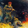 Falklands War Military paint by number