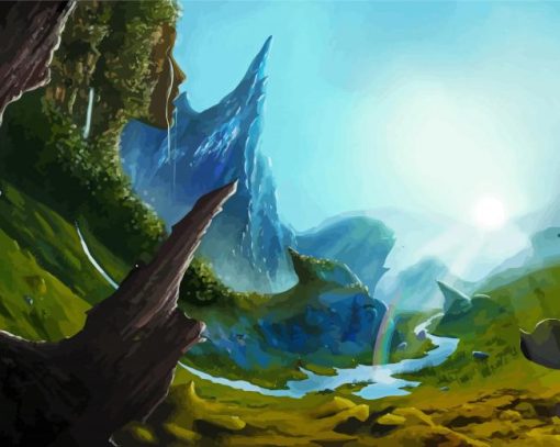 Fantasy Landscape Scenery paint by number