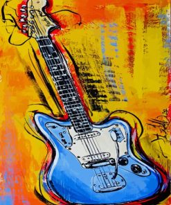 Fender Guitar Art paint by number