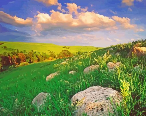 Flint Hills Landscape paint by number