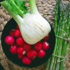 Fresh Asparagus With Radishes And Fennel paint by number