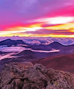 Haleakala Sunset paint by number