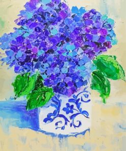 Hydrangeas In Jar paint by number