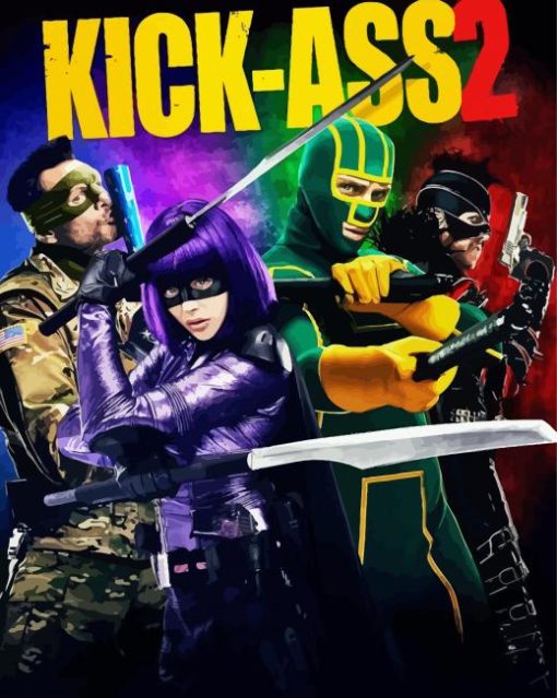 Kick Ass Poster paint by number